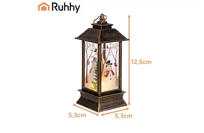 LED lampion świąteczny na baterie – złoty