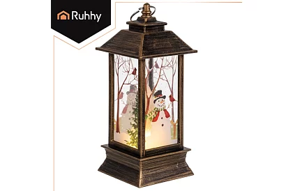 LED lampion świąteczny na baterie – złoty