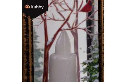 LED lampion świąteczny na baterie – złoty