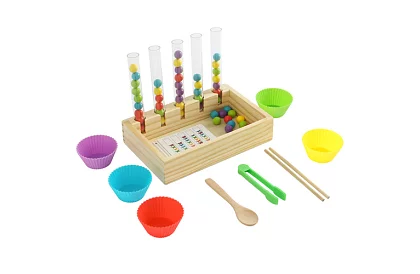 Drewniany edukacyjny sorter kulek