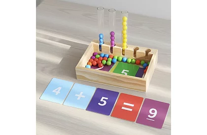 Drewniany edukacyjny sorter kulek