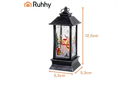 LED lampion świąteczny na baterie – czarny