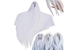 Duch do zawieszenia 3 sztuki – Dekoracja Halloween 75 cm