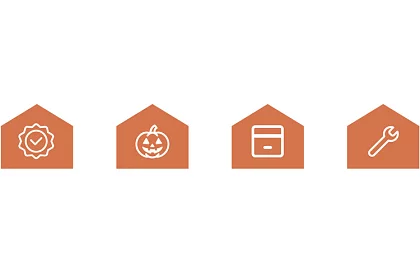 Girlanda halloweenowa – dynie, 3 metry