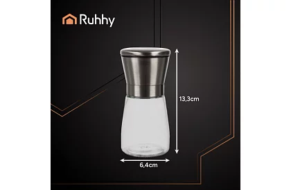 Ręczne szklane młynki do przypraw – zestaw 2 sztuki