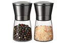 Ręczne szklane młynki do przypraw – zestaw 2 sztuki