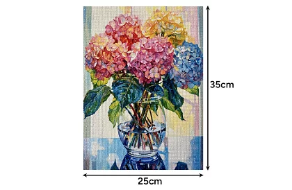 Malowanie diamentami 5D – Kwiaty w wazonie
