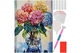 Malowanie diamentami 5D – Kwiaty w wazonie