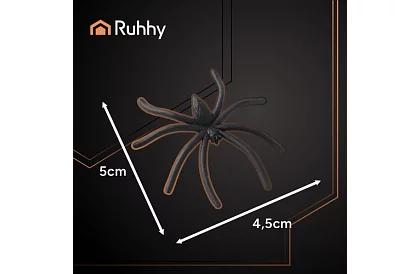 Sztuczna pajęczyna halloweenowa + 2 pająki