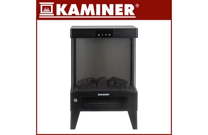 Elektryczny kominek z efektem ognia – 2000 W – wentylator z funkcją ogrzewania