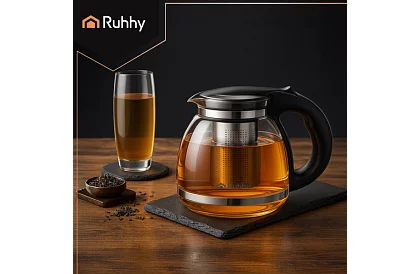 Szklany czajnik do herbaty z zaparzaczem – 2 l