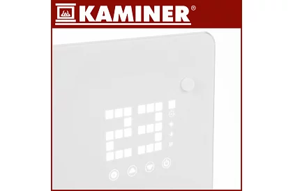 Elektryczny szklany grzejnik Zelva 2500W, Wifi, biały + pilot zdalnego sterowania