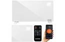 Elektryczny szklany grzejnik Zelva 2500W, Wifi, biały + pilot zdalnego sterowania