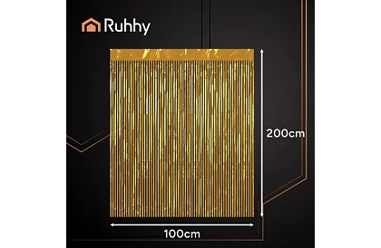Dekoracyjna złota samoprzylepna firanka 100 × 200 cm – firanka na imprezę
