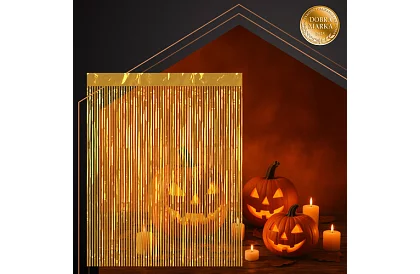 Dekoracyjna złota samoprzylepna firanka 100 × 200 cm – firanka na imprezę