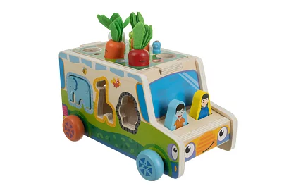 Drewniany samochodzik – Montessori sorter kształtów