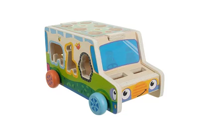 Drewniany samochodzik – Montessori sorter kształtów