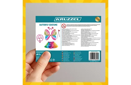 Kostium dziecięcy – tęczowa motyl z akcesoriami