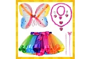 Kostium dziecięcy – tęczowa motyl z akcesoriami