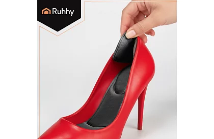 Miękkie wkładki do butów z ochroną pięty – czarne