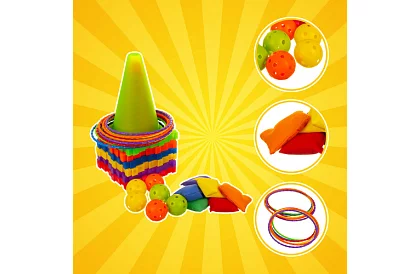 Dziecięca gra 3 w 1 - rzut do celu