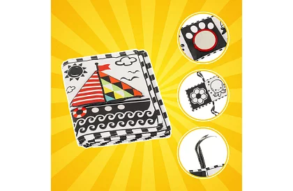 Książka sensoryczna - kontrastowa zabawka dla niemowląt 0+