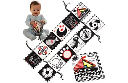 Książka sensoryczna - kontrastowa zabawka dla niemowląt 0+