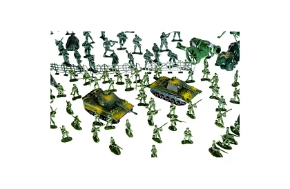 Baza wojskowa – figurki armii, czołg, broń