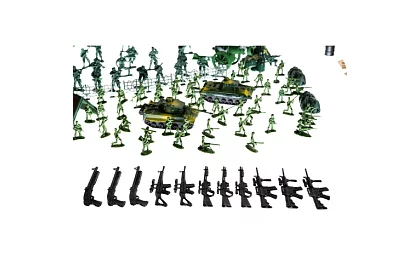 Baza wojskowa – figurki armii, czołg, broń