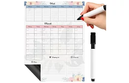 Magnetyczny planner na lodówkę RUHHY – kalendarz 60 x 45 cm + marker