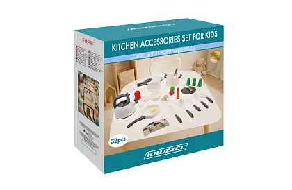 Zestaw naczyń dziecięcych i akcesoriów kuchennych