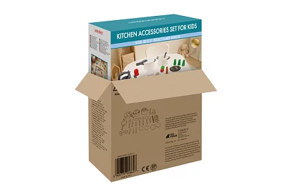 Zestaw naczyń dziecięcych i akcesoriów kuchennych