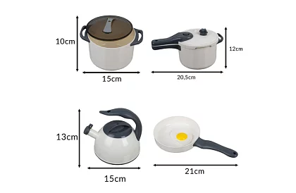 Zestaw naczyń dziecięcych i akcesoriów kuchennych