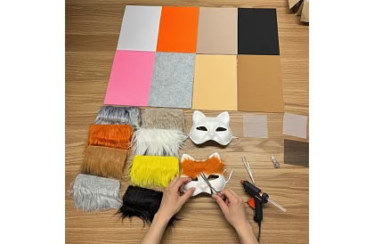DIY zestaw – maski dla kotów na karnawał 6 sztuk