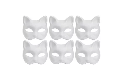 DIY zestaw – maski dla kotów na karnawał 6 sztuk