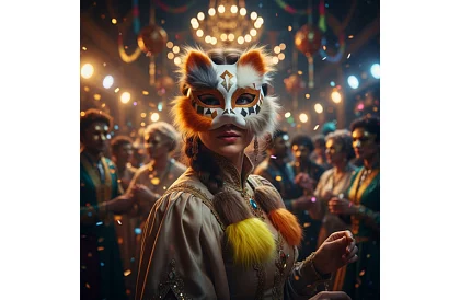 DIY zestaw – maski dla kotów na karnawał 6 sztuk