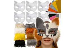 DIY zestaw – maski dla kotów na karnawał 6 sztuk