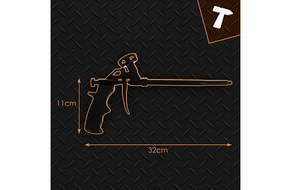 Metalowy pistolet do pianki montażowej - 320 mm
