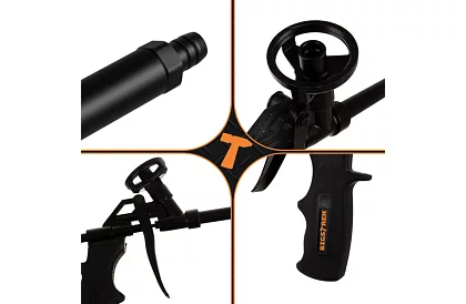 Metalowy pistolet do pianki montażowej - 320 mm