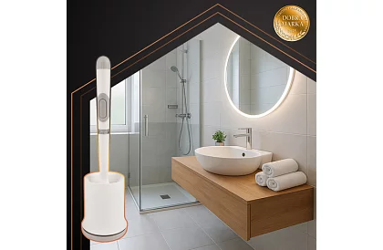 Silikonowa szczotka do toalety – szczotka WC, biała