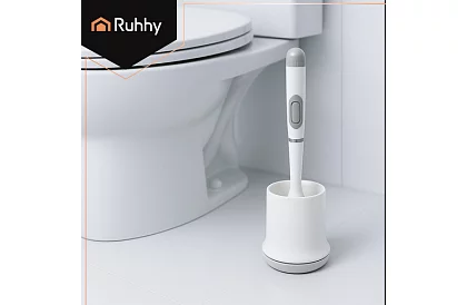 Silikonowa szczotka do toalety – szczotka WC, biała