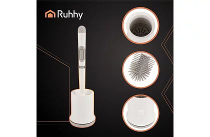 Silikonowa szczotka do toalety – szczotka WC, biała