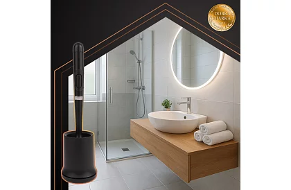 Silikonowa szczotka do toalety – szczotka WC, czarna