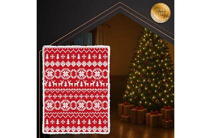 Silny koc z motywem świątecznym 130 x 170 cm