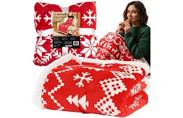 Silny koc z motywem świątecznym 130 x 170 cm