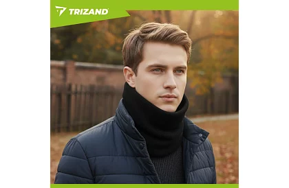 Ciepły szalik – czarna dzianina