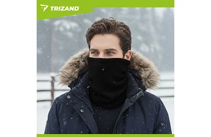 Ciepły szalik – czarna dzianina