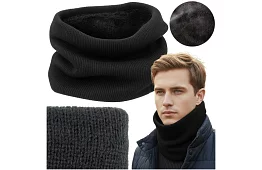 Ciepły szalik – czarna dzianina