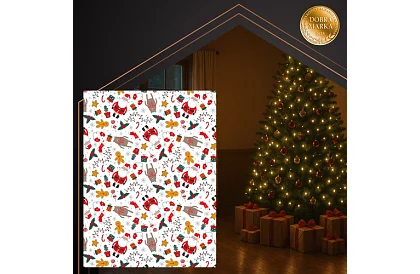 Podwójny koc z motywem świątecznym 150 x 200 cm