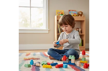 Gumowe sensoryczne kostki dla dzieci – 80 sztuk